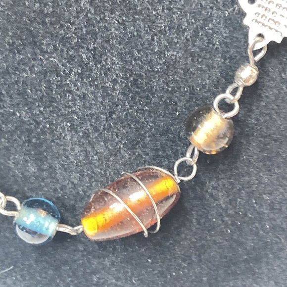 46" Extra Long Single Strand Wire Wrapped Beaded Necklace - Picture 3 of 10